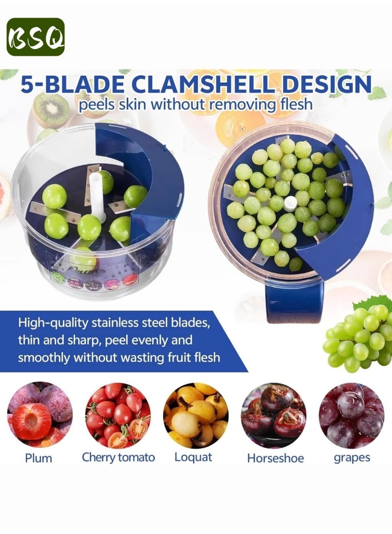 BSQ Electric Grape Peeler | Fully Automatic Peeler | Garlic and Vegetable Peeler | Rechargeable Automatic Fruit and Vegetable Peeler | Peel in 20 Seconds | Easy-to-Clean and Compact Kitchen Tool | Safe to Operate | Suitable for Apples, Grapes, Garlic, Tomatoes, Cherries, and Other Fruits - Image 3